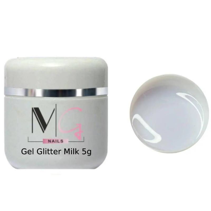 Гель строительный камуфлирующий MG Gel Glitter Milk (молочный с микроблеском) 5 мл