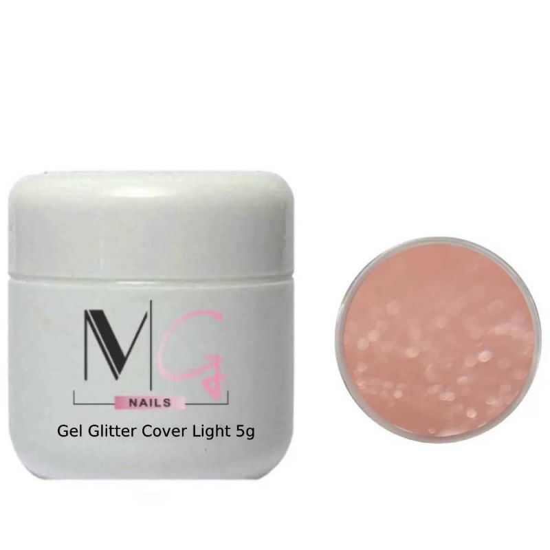 Гель строительный камуфлирующий MG Gel Glitter Cover Light (бежевый) 15 мл
