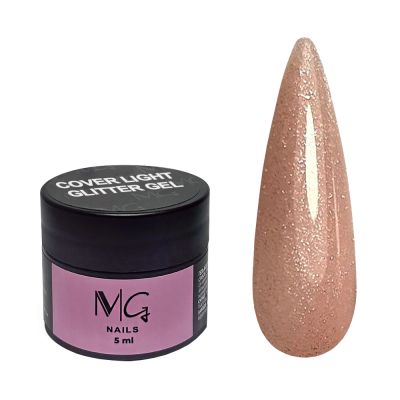 Гель будівельний камуфлюючий MG Gel Glitter Cover Light (бежевий) 5 мл