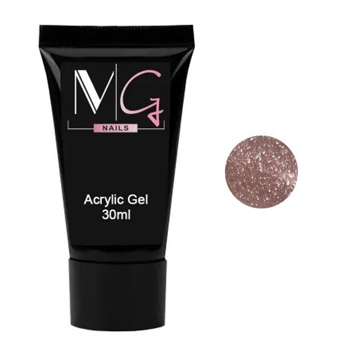 Акрил-гель для ногтей MG Acrylic Gel №08 (темно-розовый с шиммером) 30 мл