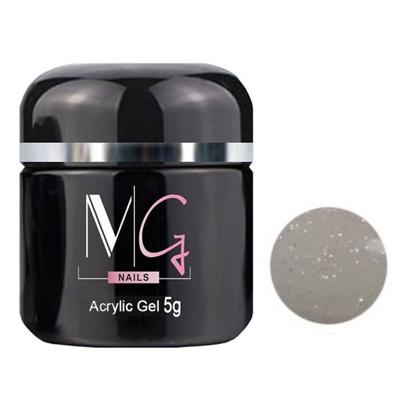 Акрил-гель для ногтей MG Acrylic Gel №04 (молочный с шиммером) 5 мл