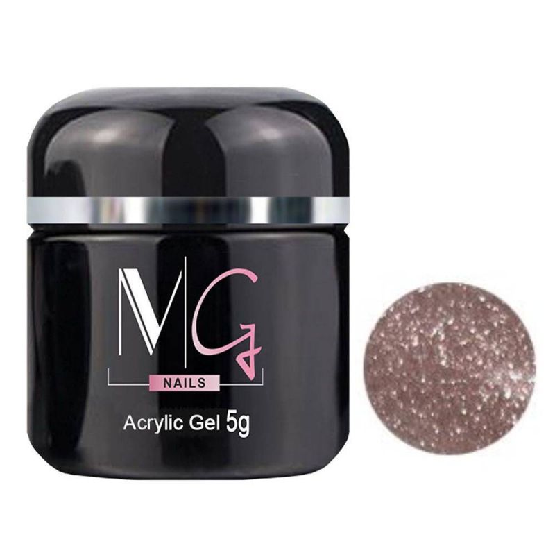Акрил-гель для ногтей MG Acrylic Gel №08 (темно-розовый с шиммером) 5 мл