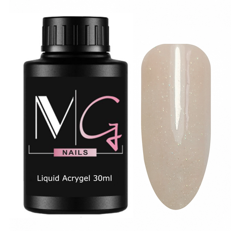 Рідкий акригель MG Liquid Acrygel №08 (блідо-рожевий з мікроблиском) 30 мл