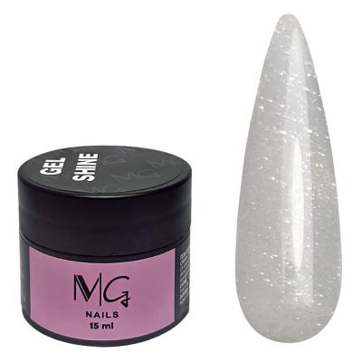 Гель для нарощування MG Shine Gel №04 (молочний, світловідбивний) 15 мл
