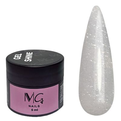 Гель для нарощування MG Shine Gel №04 (молочний, світловідбивний) 5 мл