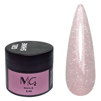 Гель для нарощування MG Shine Gel №05 (рожевий, світловідбивний) 5 мл