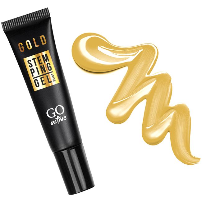 Гель-фарба для стемпінга GO Active 2в1 Stamping Gel Gold (золота) 8 мл