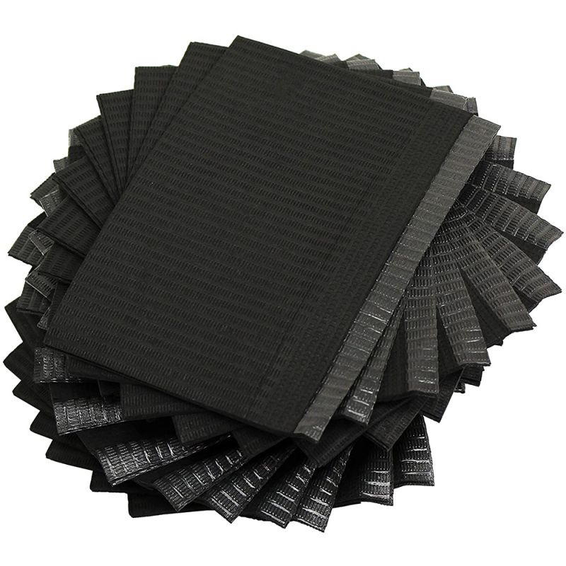 Салфетки медицинские Panni Mlada 3-х слойные 41х33 см (черный) 50 штук