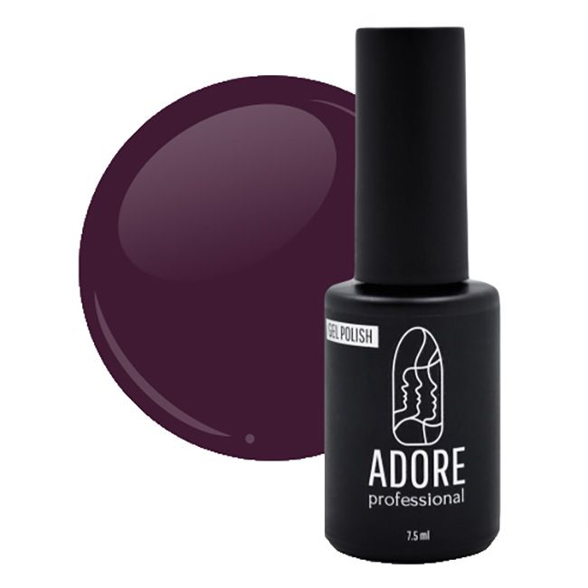 Гель-лак Adore №389 (темный фиолетовый, эмаль) 7.5 мл