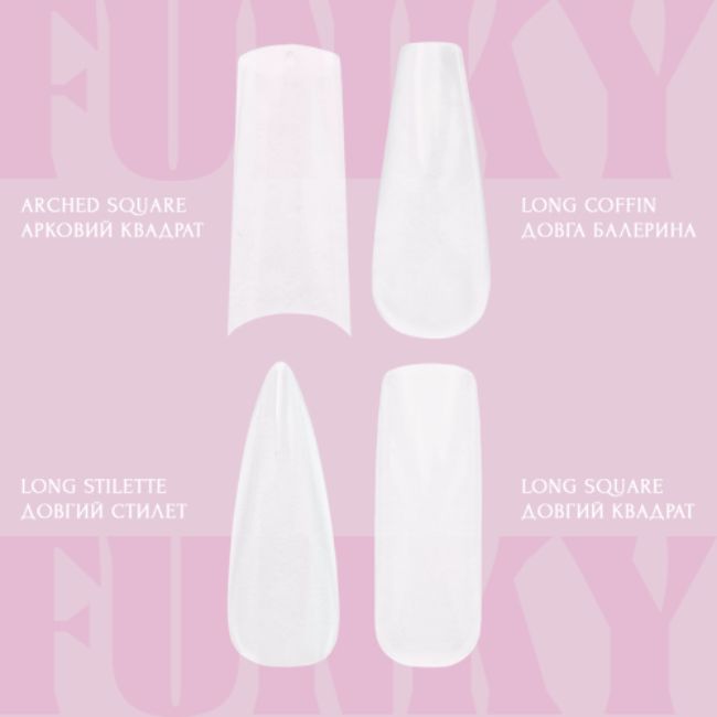 Тіпси гелеві Adore Funky Gel Nail Tips Mix 240 штук