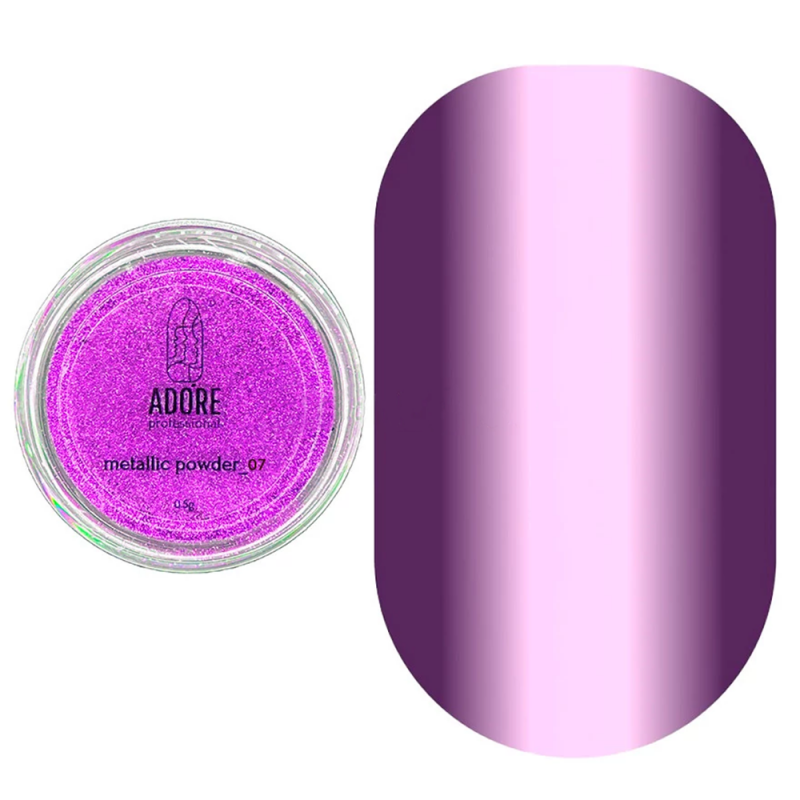 Пудра для ногтей металлическая Adore Metallic Powder №07 (сиренево-розовый) 0.5 г