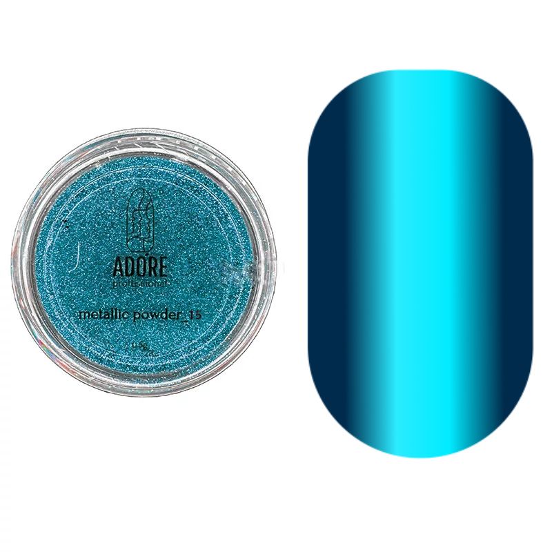 Пудра для ногтей металлическая Adore Metallic Powder №15 (морская волна) 0.5 г