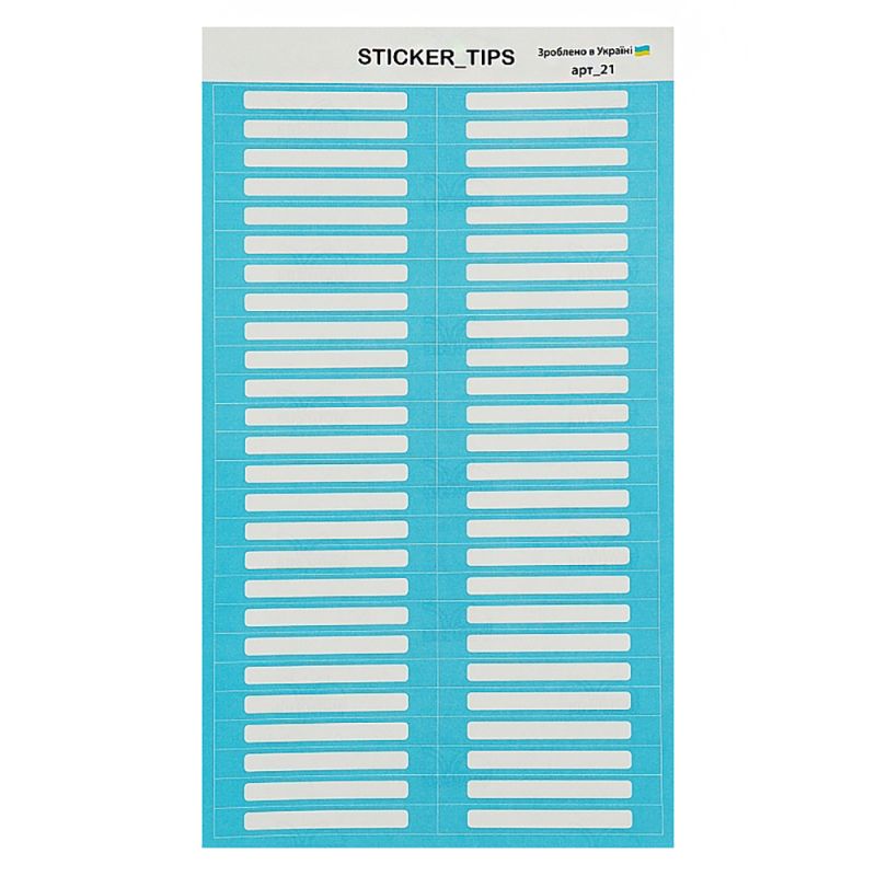 Наклейки на типсы Sticker Tips 21 (голубые) 52 штуки