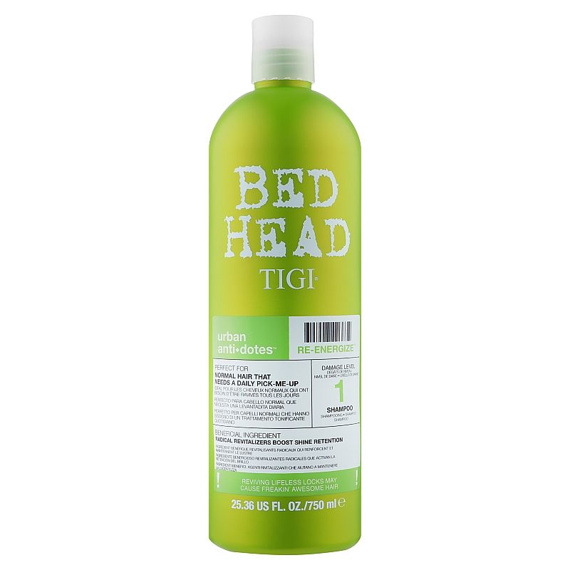 Шампунь для волос Tigi Bed Head Urban Antidotes Re-energize Shampoo 750 мл