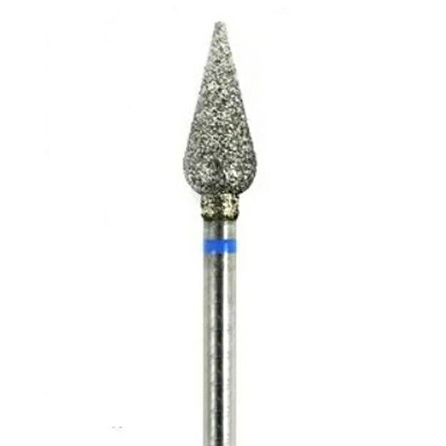 Фреза алмазная Shine Luxury 266.040 B Капля Закругленная Длинная (диаметр 4 мм, синяя)