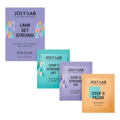 Система для ламінування брів та вій Joly:Lab Strong (3 штуки по 10 мл)