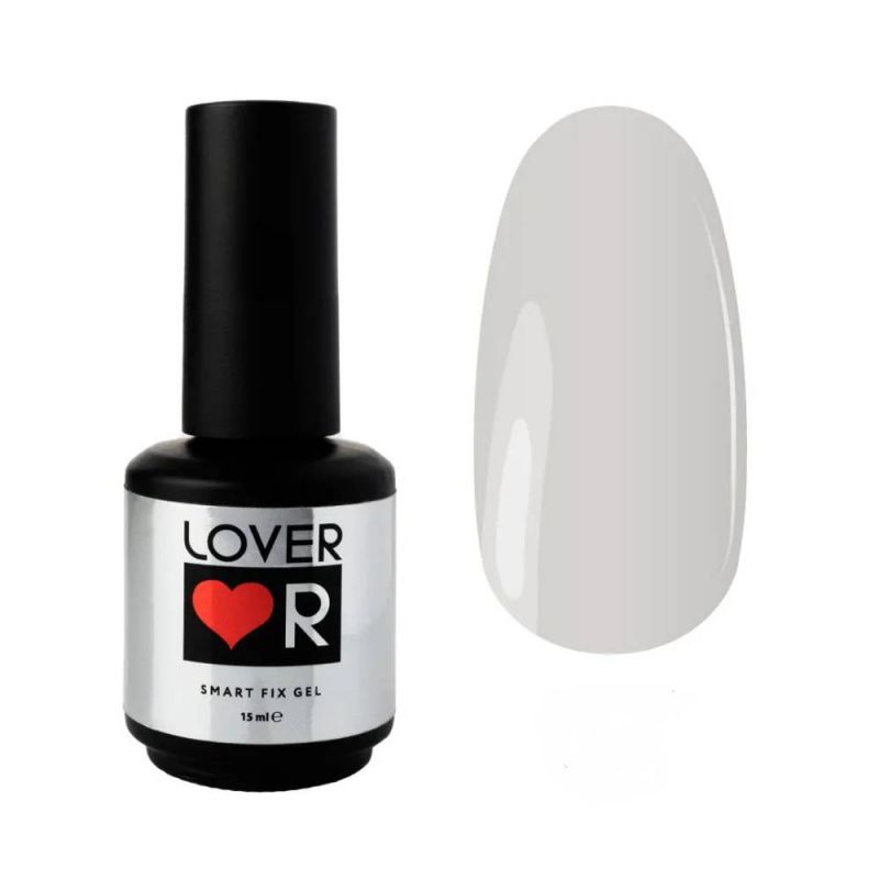 Камуфлирующий гель для укрепления ногтей Lover Smart Fixe Gel №7 (серый) 15 мл