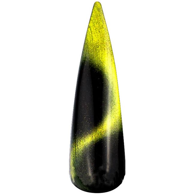 Гель-лак Couture Colour Galaxy Touch №08 (желто-зеленый, кошачий глаз) 9 мл