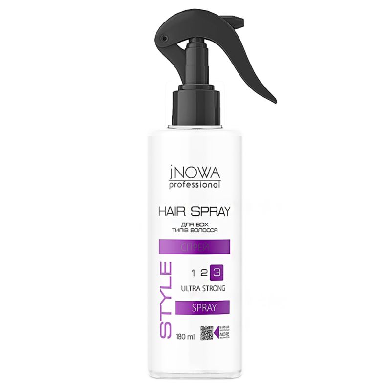 Лак для волосся рідкий ультрасильної фіксації jNOWA Style 3 Ultra-Strong Spray 180 мл