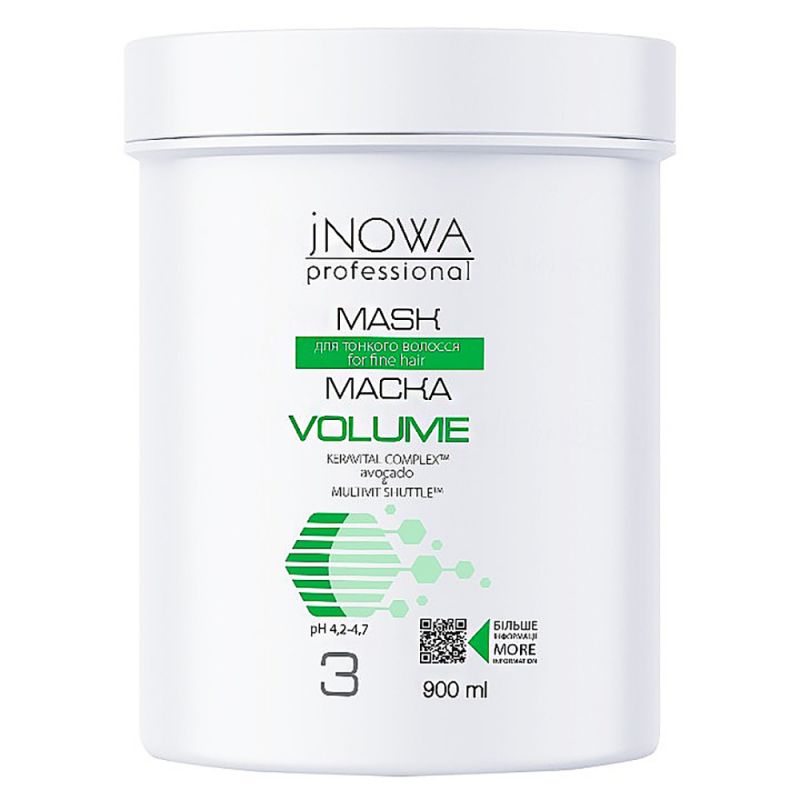 Маска-крем для об'єму волосся jNOWA Volume Mask 900 мл