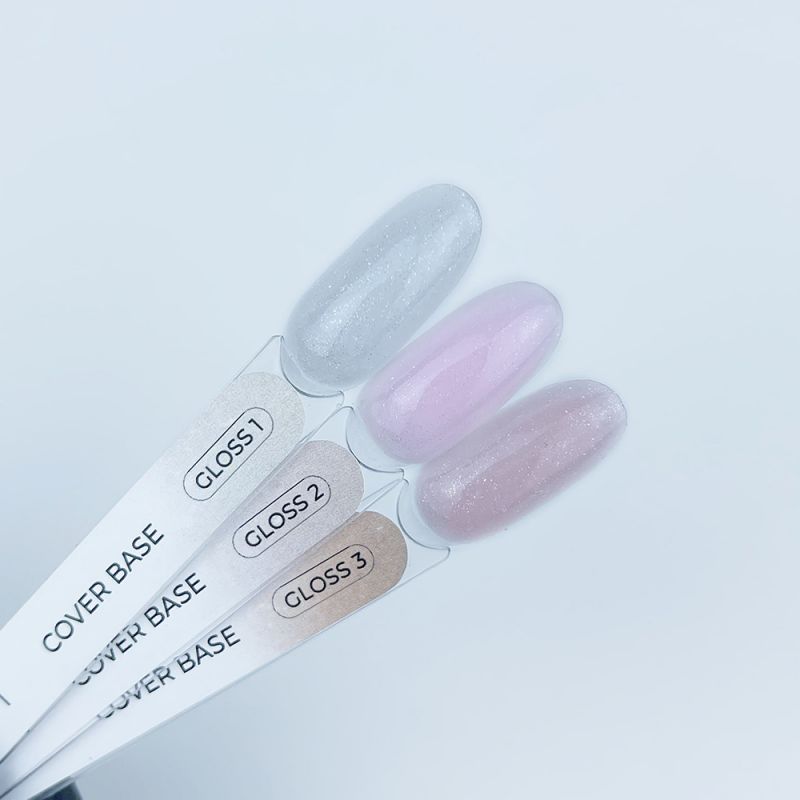 Камуфлююча база Touch Cover Base Gloss №02 (рожевий з опаловим мікроблиском) 13 мл
