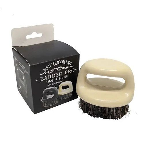 Щітка-кмітливість для бороди та фейду SPL-9072 Barber Pro Finger brush (біла)