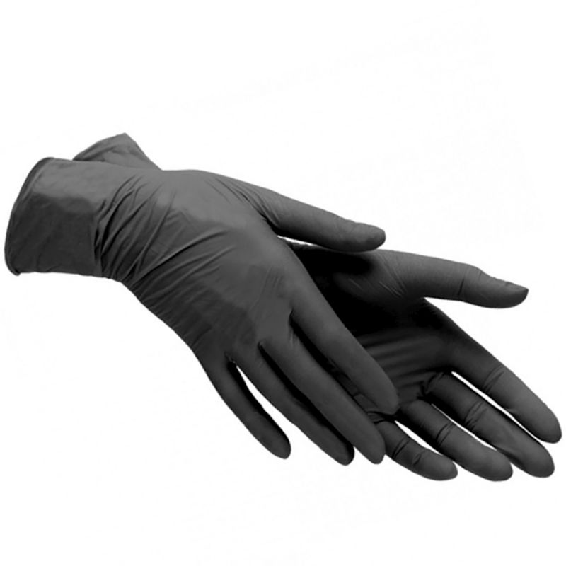 Перчатки нитриловые без пудры Polix Pro&Med Black XS 100 штук