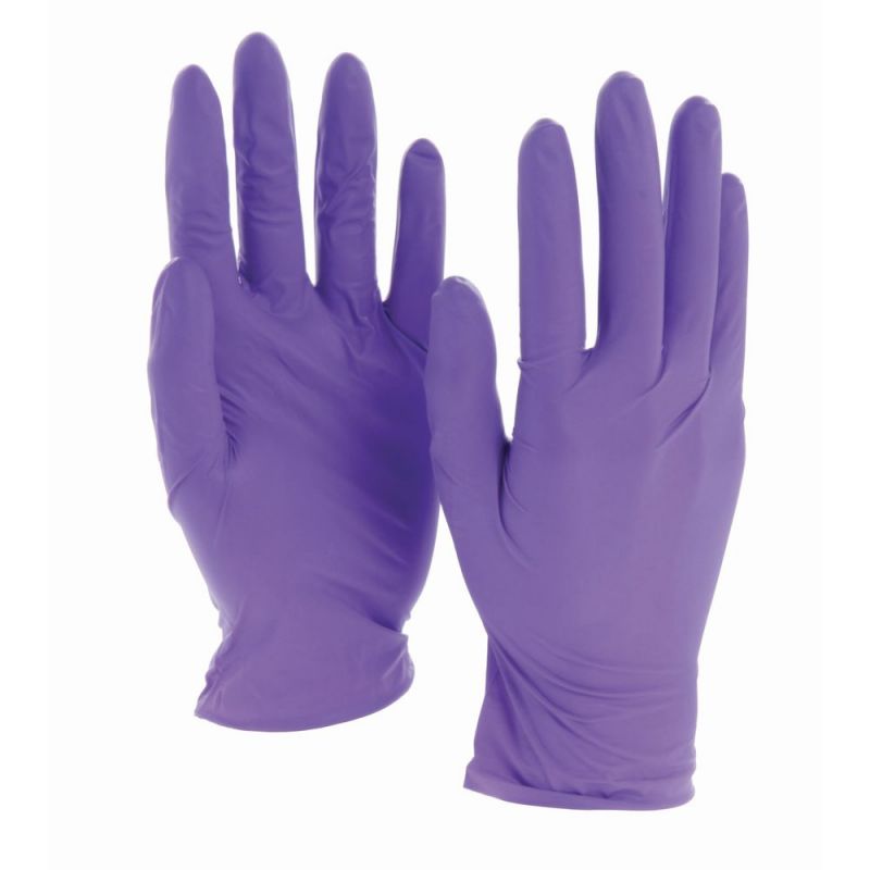 Перчатки нитриловые неопудренные Polix PRO&MED Violet L 100 штук