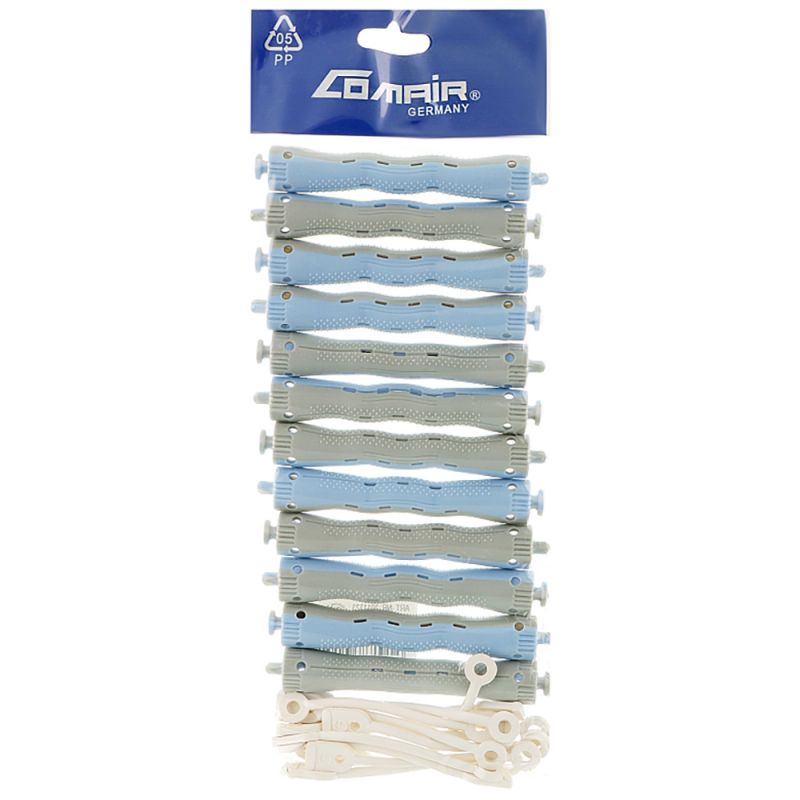 Бігуді-коклюшки для хімічної завивки Comair D13 (сіро-блакитний) 13 мм, 12 штук