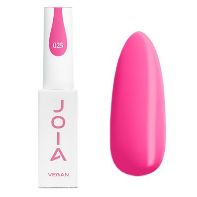 Гель-лак JOIA Vegan №025 (насыщенный ярко-розовый, эмаль) 6 мл