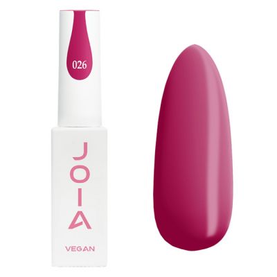 Гель-лак JOIA Vegan №026 (темный красно-розовый, эмаль) 6 мл