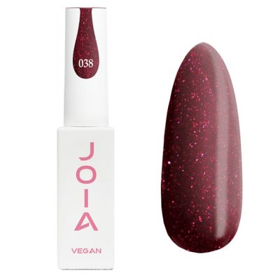 Гель-лак JOIA Vegan №038 (бордовый с микроблеском) 6 мл