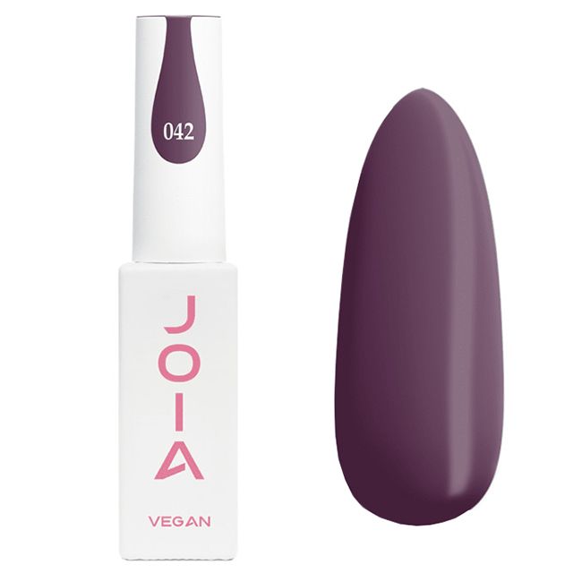 Гель-лак JOIA Vegan №042 (темный фиолетовый, эмаль) 6 мл