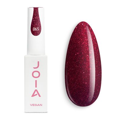 Гель-лак JOIA Vegan №065 (гранатовый с микроблеском) 6 мл