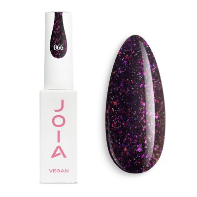 Гель-лак JOIA Vegan Flash №066 (темный фиолетовый, светоотражающий) 6 мл