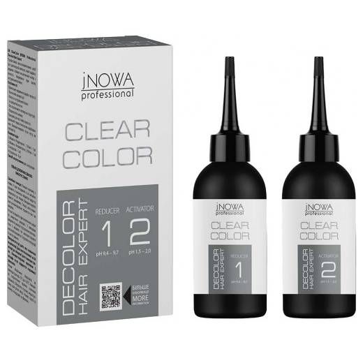 Деколорант для удаления краски с волос jNOWA Clear Color Decolor Hair Expert (редуктор 150 мл, активатор 150 мл)