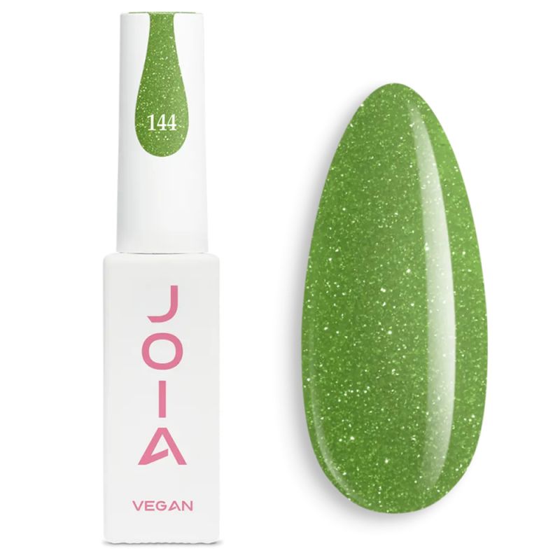 Гель-лак JOIA Vegan №144 (светло-зеленый с серебряным шиммером) 6 мл