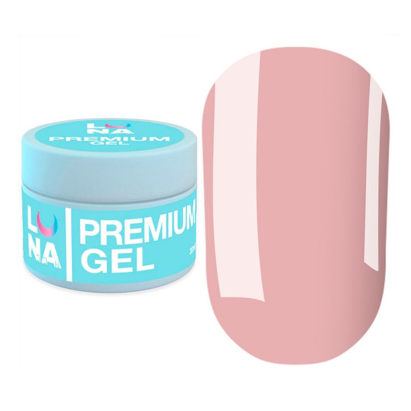 Гель для нарощування Luna Premium Gel №20 (рожевий пудровий) 30 мл