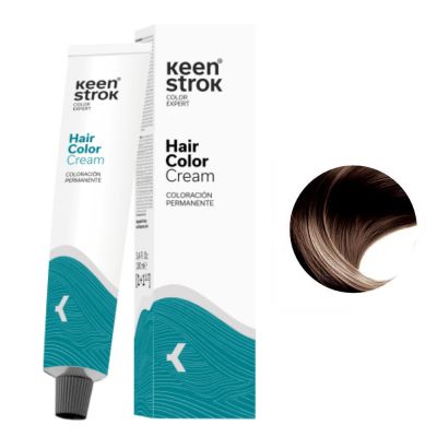 Крем-фарба для волосся Keen Strok Hair Color Cream 5.00 (насичений світло-коричневий) 100 мл