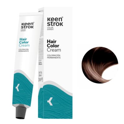 Крем-фарба для волосся Keen Strok Hair Color Cream 4.00 (інтенсивний коричневий) 100 мл