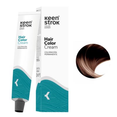 Крем-фарба для волосся Keen Strok Hair Color Cream 5.00 (інтенсивний світлий коричневий) 100 мл