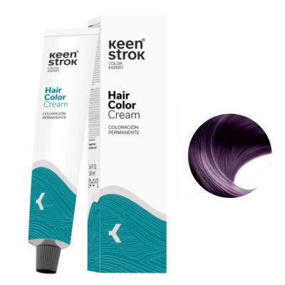 Крем-фарба для волосся Keen Strok Hair Color Cream 5.22 (інтенсивний світлий фіолетово-коричневий) 100 мл