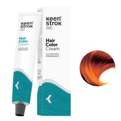 Крем-фарба для волосся Keen Strok Hair Color Cream 7.44 (насичений мідний блонд) 100 мл