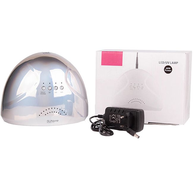 Лампа маникюрная SUNone Mirror LED-UV Silver 48 Вт