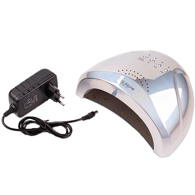 Лампа маникюрная SUNone Mirror LED-UV Silver 48 Вт