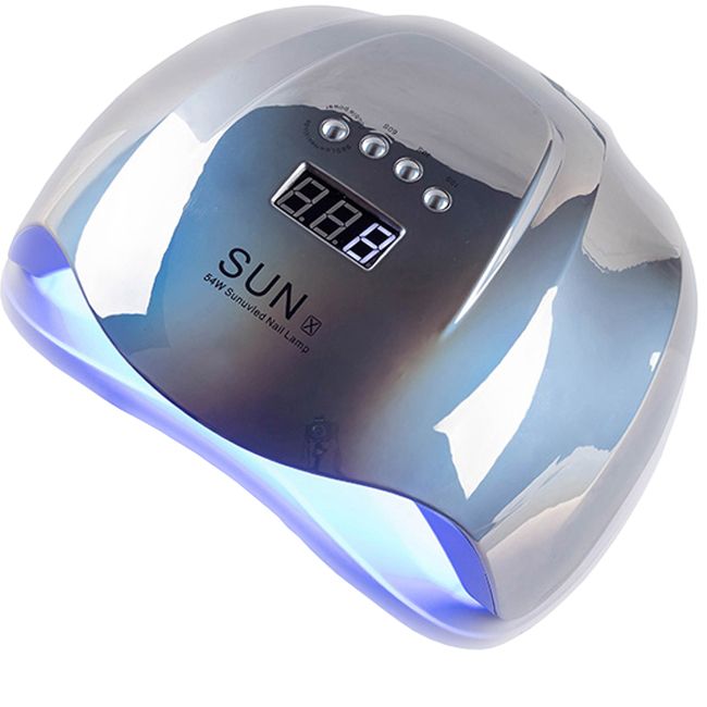 Лампа для ногтей Sun X Mirror LED-UV Silver 54 Вт