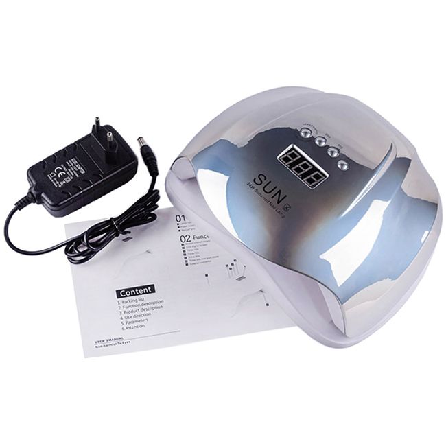 Лампа для ногтей Sun X Mirror LED-UV Silver 54 Вт