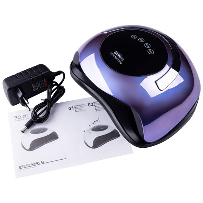 Лампа для маникюра SUN BQ-5T LED-UV Mirror Violet 120 Вт