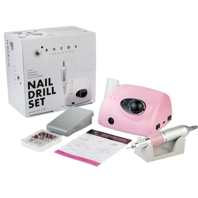 Фрезер для маникюра Bucos Nail Drill Set ZS-705 Pink