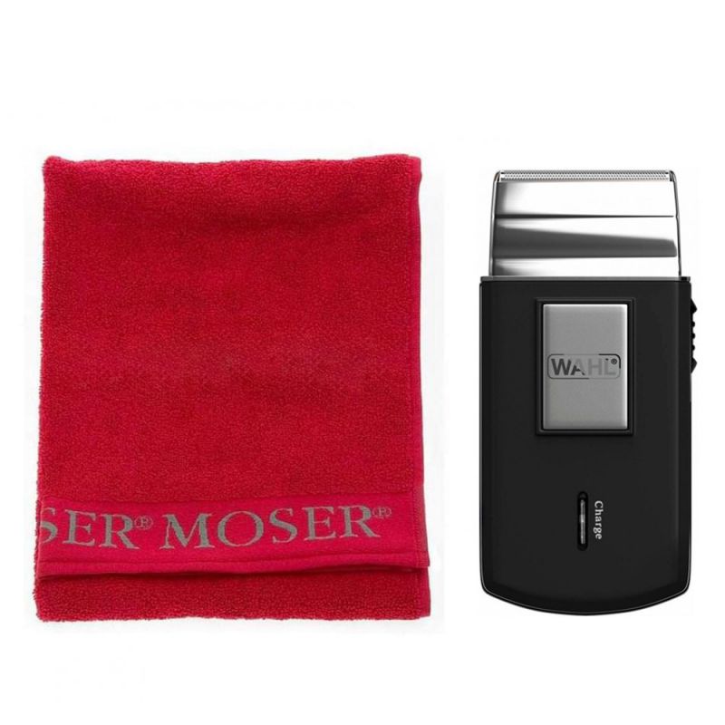 Набор для бритья Wahl Mobile Shaver + Moser Towel Red